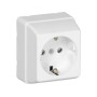 PRISE EFAPEL SCHUKO AVEC OBTURATEUR BLANC