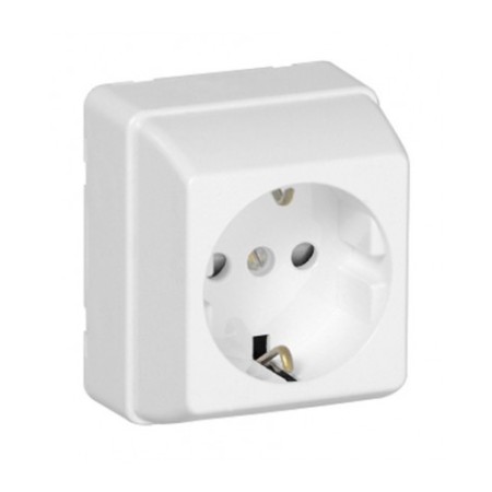 PRISE EFAPEL SCHUKO AVEC OBTURATEUR BLANC